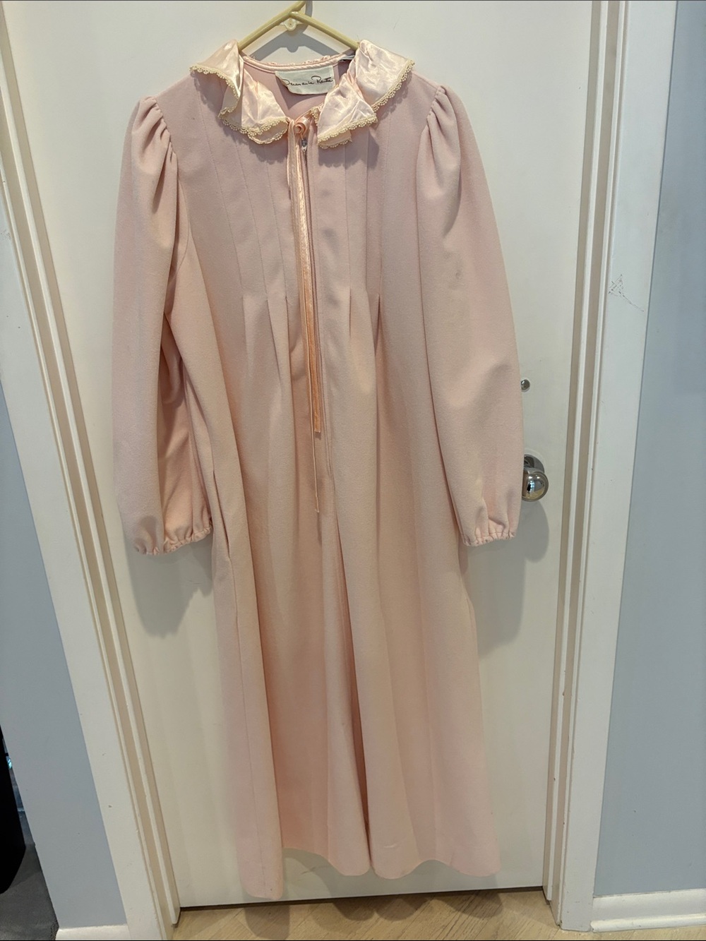 Vintage Christian Dior Pink Velour Robe
